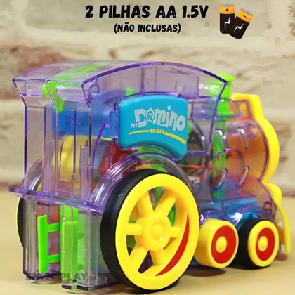 Imagem de Brinquedo Trenzinho Dominó Movimento Som Luz - Castela