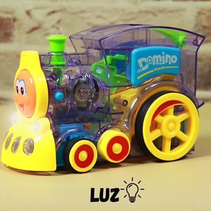 Imagem de Brinquedo Trenzinho Dominó Movimento Som Luz - Castela