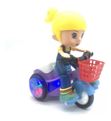Imagem de Brinquedo Triciclo Divertido Bate Volta Empina Gira 360 Sons E Luz(Menina)