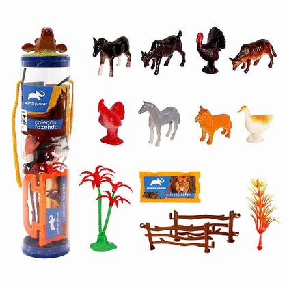Imagem de Brinquedo Tubos Miniaturas Bichos Colecionáveis x6 Animal Planet