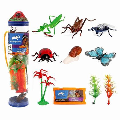 Imagem de Brinquedo Tubos Miniaturas Bichos Colecionáveis x6 Animal Planet