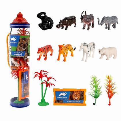 Imagem de Brinquedo Tubos Miniaturas Bichos Colecionáveis x6 Animal Planet