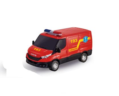 Imagem de Brinquedo Van Iveco Daily Resgate C/ Maca E Cilindro Usual Brinquedos