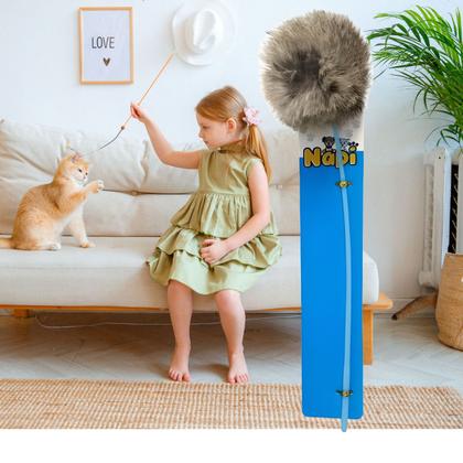 Imagem de Brinquedo varinha para gato napi v03 com pompom 30cm