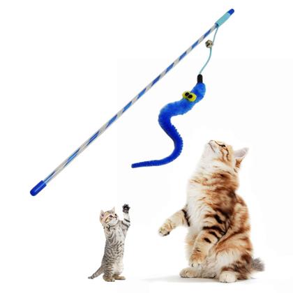 Imagem de Brinquedo varinha para gato napi v08 com guizo e pelucia 40cm