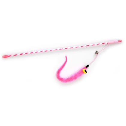 Imagem de Brinquedo varinha para gato napi v08 com guizo e pelucia 40cm