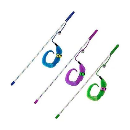 Imagem de Brinquedo varinha para gato napi v08 com guizo e pelucia 40cm