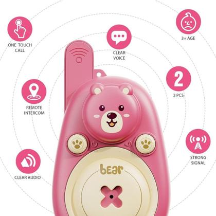 Imagem de Brinquedo Walkie Talkie Crianças Kit com 2 Rádios Comunicadores Infantil Diversão Garantida