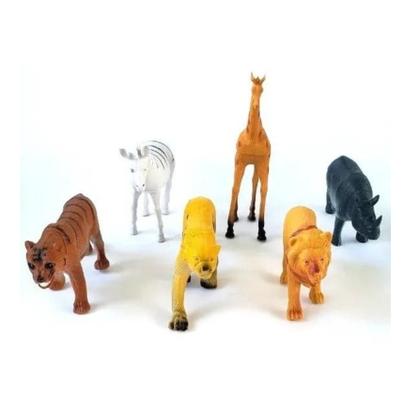 Imagem de Brinquedo Zoologico Animais Selva Safari Bichos Girafa Onça
