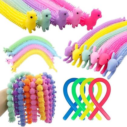 Imagem de Brinquedos Antiestresse Unicorn Pull Worm Noodle, 1-6PCS, Corda De TPR Para Alívio De Estresse E