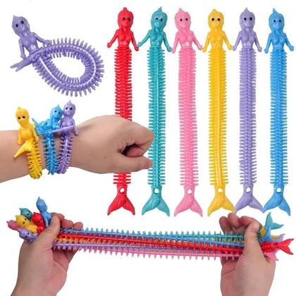 Imagem de Brinquedos Antiestresse Unicorn Pull Worm Noodle, 1-6PCS, Corda De TPR Para Alívio De Estresse E