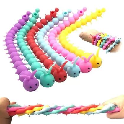 Imagem de Brinquedos Antiestresse Unicorn Pull Worm Noodle, 1-6PCS, Corda De TPR Para Alívio De Estresse E