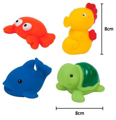 Imagem de Brinquedos Bebê Bichinhos de banho animais marinhos á partir 3 Meses