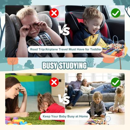 Imagem de Brinquedos Busy Board Grarain Montessori de 1 a 3 anos com 15 interruptores