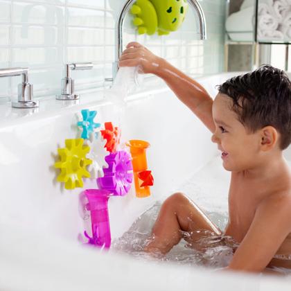 Imagem de Brinquedos de banho para crianças Boon Pipes Interactive, 5 unidades, 12 m ou mais
