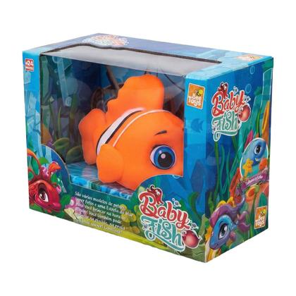 Imagem de Brinquedos De Banho Peixinho Laranja Em Vinil Atóxico Para Crianças Bebês