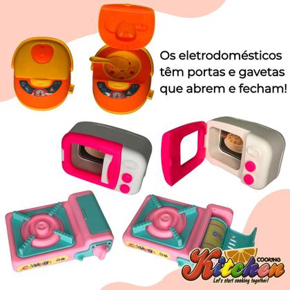 Imagem de Brinquedos de Cozinha em MIniatura Conjunto com 14 Peças Eletrodomésticos e Utensílios