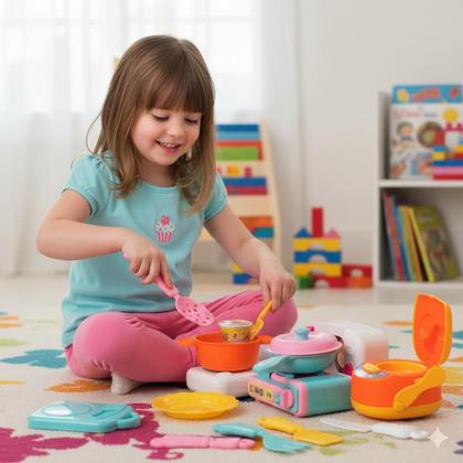 Imagem de Brinquedos de Cozinha em MIniatura Conjunto com 14 Peças Eletrodomésticos e Utensílios