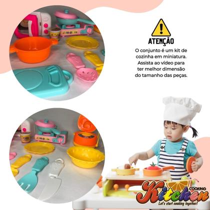 Imagem de Brinquedos de Cozinha em MIniatura Conjunto com 14 Peças Eletrodomésticos e Utensílios