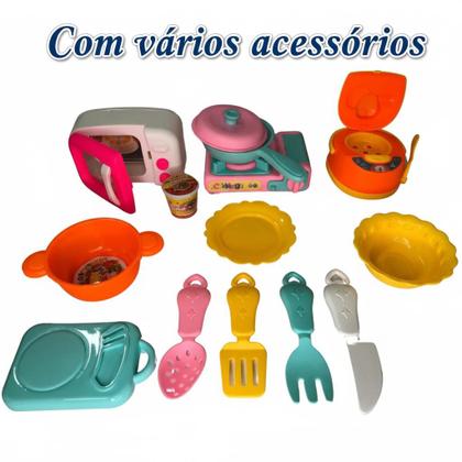 Imagem de Brinquedos de Cozinha em MIniatura Conjunto com 14 Peças Eletrodomésticos e Utensílios