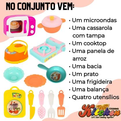 Imagem de Brinquedos de Cozinha em MIniatura Conjunto com 14 Peças Eletrodomésticos e Utensílios