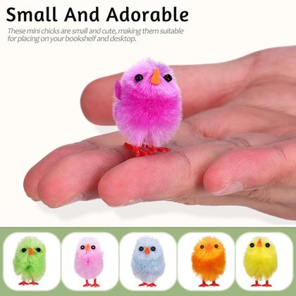 Imagem de Brinquedos de decoração de pelúcia Easter Chicks Abaodam Mini 18 peças
