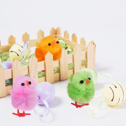 Imagem de Brinquedos de decoração de pelúcia Easter Chicks Abaodam Mini 18 peças