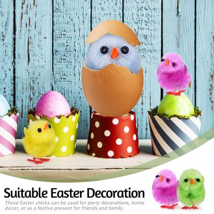 Imagem de Brinquedos de decoração de pelúcia Easter Chicks Abaodam Mini 18 peças