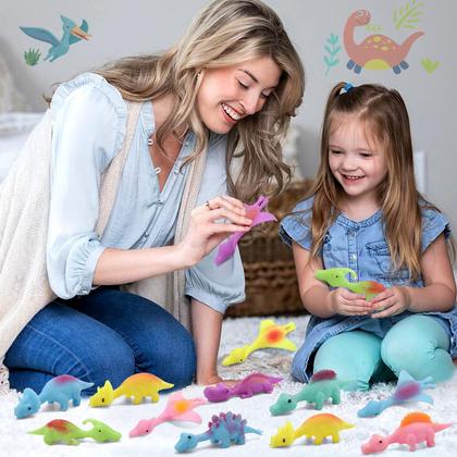Imagem de Brinquedos de Dinossauro Mantyplay - 38 Peças com Estilingue - Lembrancinhas para Festa Infantil