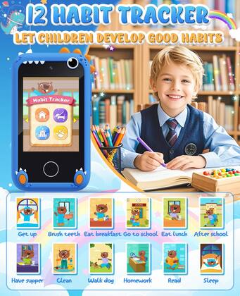 Imagem de Brinquedos de dinossauro para crianças de 3 a 5 crianças Brinquedos de smartphone para meninos de 8 a 12 anos Presentes de Natal para 3 4 5 7 6 8 10 anos Ideias de presentes com cartão SD 8G