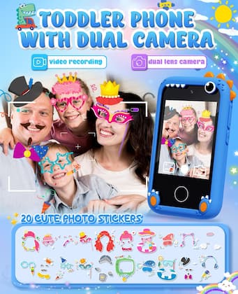 Imagem de Brinquedos de dinossauro para crianças de 3 a 5 crianças Brinquedos de smartphone para meninos de 8 a 12 anos Presentes de Natal para 3 4 5 7 6 8 10 anos Ideias de presentes com cartão SD 8G