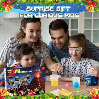 Imagem de Brinquedos de dinossauro para crianças: kits de experimentos científicos faentwc para crianças de 5 a 8 a 12 anos Brinquedo educacional para 6, 7, 8, 9, 10 anos, meninos e meninas, projetos STEM, Dino Dig, Volcano Eruption, Crystal Growing