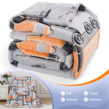 Imagem de Brinquedos de escavadeira de construção para crianças e meninos  Cobertor de caminhão Glow in The Dark para adolescentes, aniversário de Páscoa, Natal, Dia dos Namorados, 12, 3, 4, 5, 6, 7, 8, 9, 10 anos, presentes de carro de pelúcia