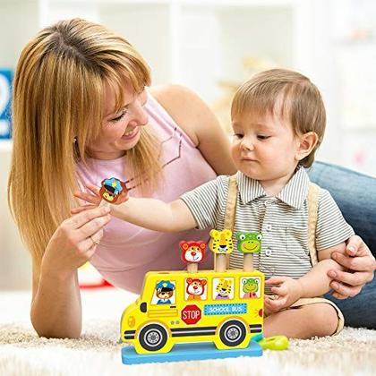 Imagem de Brinquedos de Madeira - Brinquedos Montessori para Meninos e Meninas de 1 a 2 anos - Jogo de Correspondência de Forma - Brinquedos Infantis Educacionais Idade 1-2-3 - Desenvolve Habilidades Motoras Finas - Brinquedos Montessori para Crianças