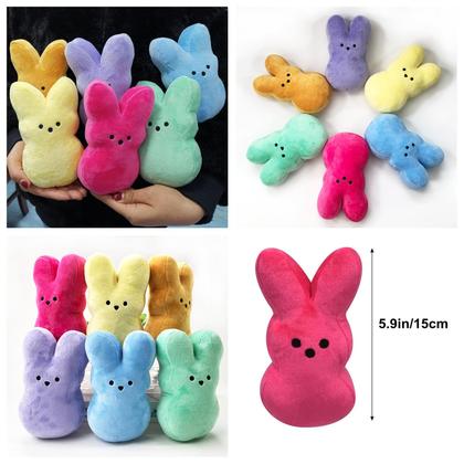 Imagem de Brinquedos de pelúcia TOPORTY Easter Bunny Peep 15 cm e 6 unidades para crianças