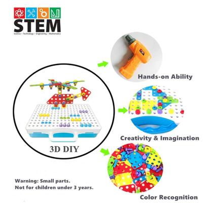 Imagem de Brinquedos Educacionais STEM para Crianças - Kit de Quebra-Cabeça com Blocos de Construção 3D