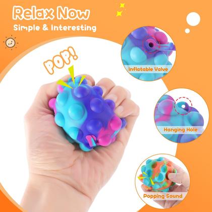 Imagem de Brinquedos infláveis Pop Fidget Genuvi 16 PCS Stress Balls para crianças