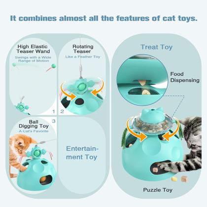 Imagem de Brinquedos interativos para gatos BOUSEPO para gatos domésticos com quebra-cabeça de guloseimas