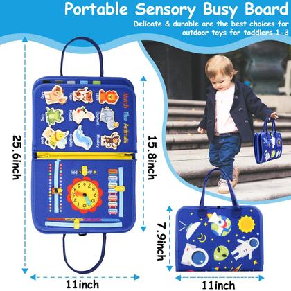 Imagem de Brinquedos Montessori Busy Board SafeLi de 12 páginas para crianças