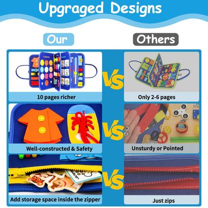 Imagem de Brinquedos Montessori Busy Board SafeLi de 12 páginas para crianças