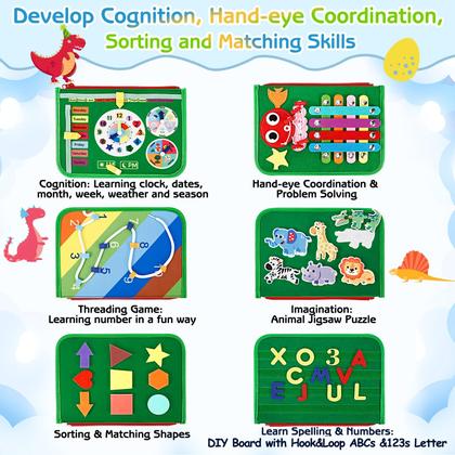 Imagem de Brinquedos Montessori Toddler Busy Board Esjay para meninos e meninas