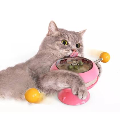 Imagem de Brinquedos Para Gatos Interativo Giratório Catnip  Bolinha Pet parede Chão a brincadeira mais divertida