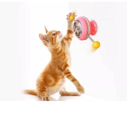 Imagem de Brinquedos Para Gatos Interativo Giratório Catnip  Bolinha Pet parede Chão a brincadeira mais divertida