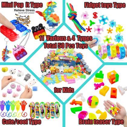 Imagem de Brinquedos Party Favors HAICORO Premium para crianças com Pop Fidget