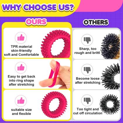 Imagem de Brinquedos sensoriais Fidget Rings KLT, pacote com 36 unidades para crianças com autismo
