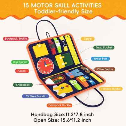 Imagem de Brinquedos sensoriais Toddler Busy Board Freebear Busy Board de 1 a 4 anos