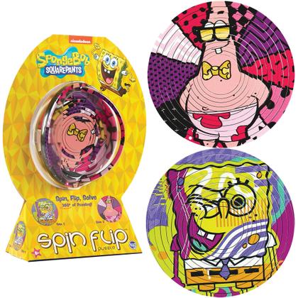 Imagem de Brinquedos Spin Flip Puzzle TCG Bob Esponja e Patrick 12 anéis