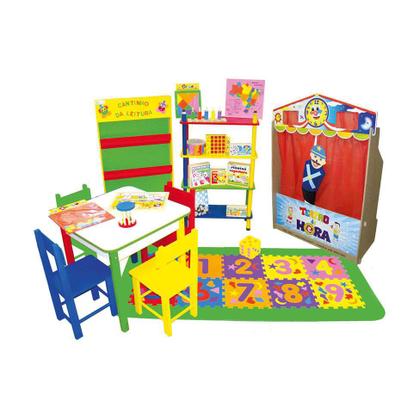 Imagem de Brinquedoteca Básica 21 Itens Caixas de Papelão Unissex Colorido