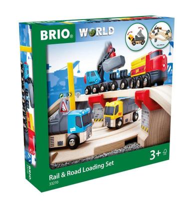 Imagem de BRIO World 33210 - Conjunto de Carregamento Ferroviário e Rodoviário - Conjunto de Trem de Brinquedo de Madeira de 32 Peças para Crianças de 3 anos ou mais