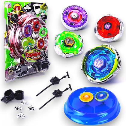 Imagem de Briquedo Kit 4 Beyblade Metal + 2 Lançador